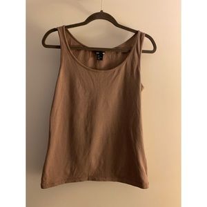 H&M Basic Brown Tank Top in Large